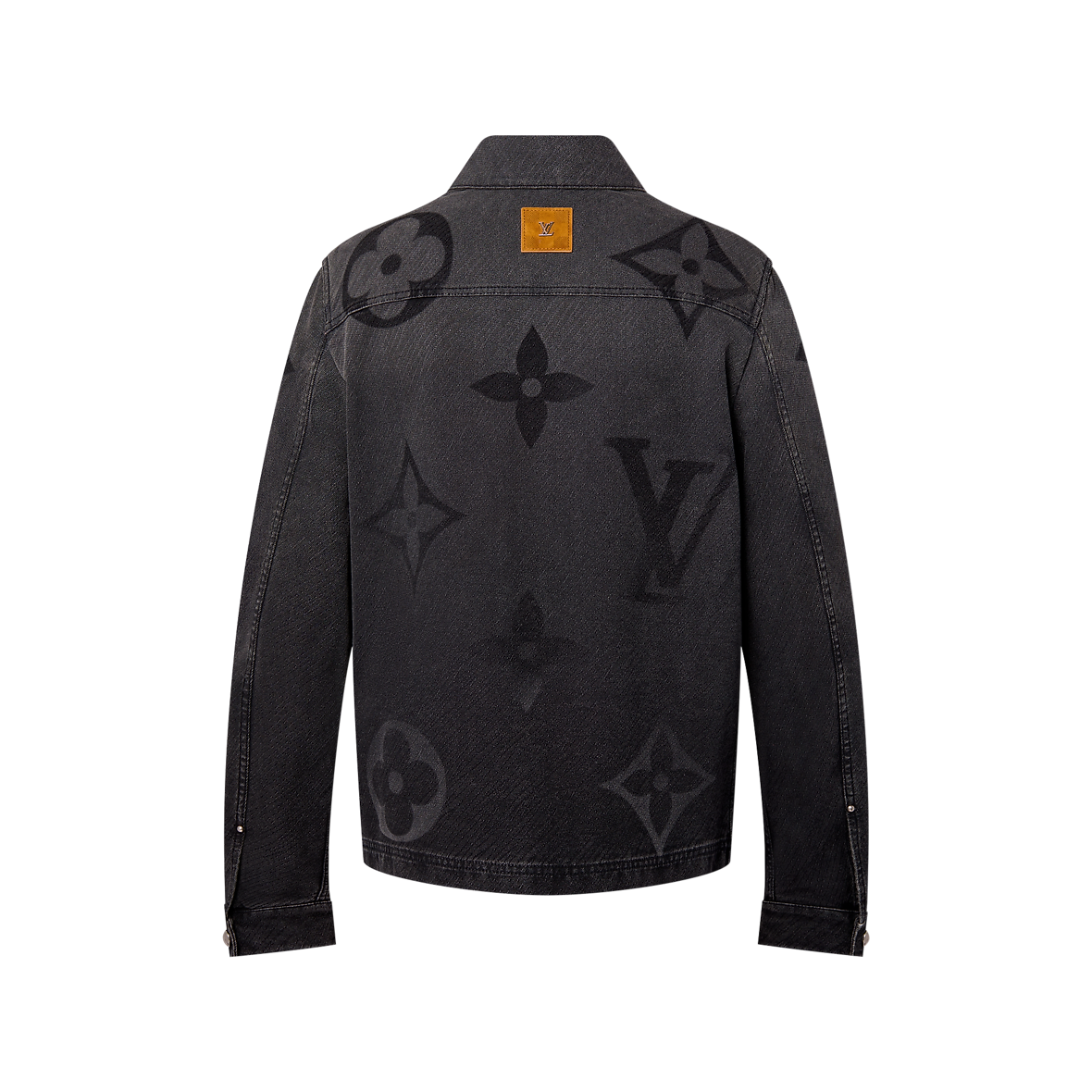 LOUIS VUITTON cotton Monogram Denim Hood Blouson Jacket outerwear 1AFQBM black 50 main image 1